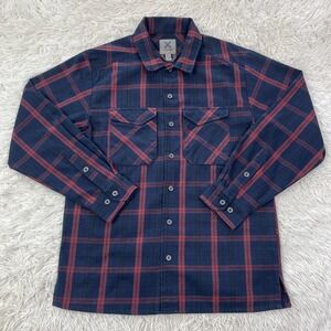 Vertx Shirt Mens Medium Blue Midnight Clay Plaid Canyon River Flannel Tactical M